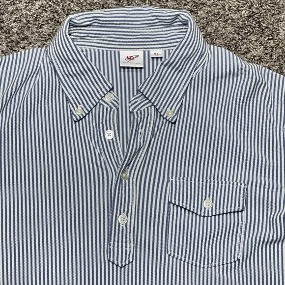 Michael Bastian X UNIQLO Polo Collection Men’s Size XL Preppy Blue Striped EUC - Picture 3 of 7